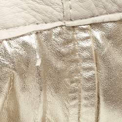 مملوكة مسبقًا MICHAEL Michael Kors Off White/Brown Soft Leather Jet Set Tote