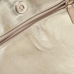 مملوكة مسبقًا MICHAEL Michael Kors Off White/Brown Soft Leather Jet Set Tote
