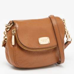 Pre Owned MICHAEL Michael Kors Brown  Leather Bedford Crossbody Bag