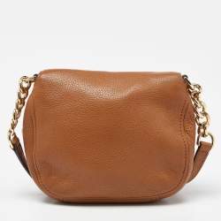 Pre Owned MICHAEL Michael Kors Brown  Leather Bedford Crossbody Bag