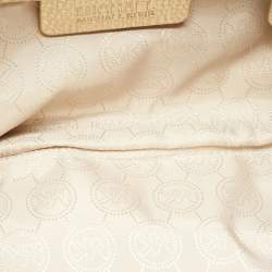 Pre Owned MICHAEL Michael Kors Gold Leather Berkley Clutch