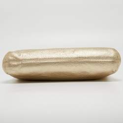 Pre Owned MICHAEL Michael Kors Gold Leather Berkley Clutch