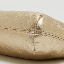 Pre Owned MICHAEL Michael Kors Gold Leather Berkley Clutch