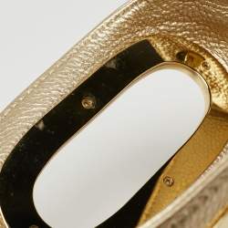 Pre Owned MICHAEL Michael Kors Gold Leather Berkley Clutch