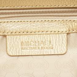 Pre Owned MICHAEL Michael Kors Gold Leather Berkley Clutch