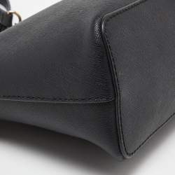 Pre Owned MICHAEL Michael Kors Black Leather Jet Set Crossbody Bag