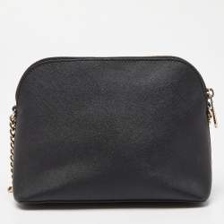 Pre Owned MICHAEL Michael Kors Black Leather Jet Set Crossbody Bag