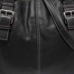 Pre Owned MICHAEL Michael Kors Black Leather Brookville Tote