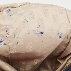 Pre Owned MICHAEL Michael Kors Navy Blue Pebbled Leather Tristan Satchel