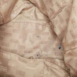 Pre Owned MICHAEL Michael Kors Navy Blue Pebbled Leather Tristan Satchel