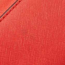 Pre Owned MICHAEL Michael Kors Red Saffiano Leather Medium Selma Crossbody Bag