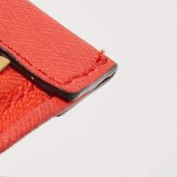 Pre Owned MICHAEL Michael Kors Red Saffiano Leather Medium Selma Crossbody Bag