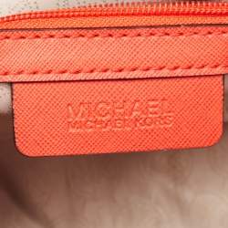 Pre Owned MICHAEL Michael Kors Red Saffiano Leather Medium Selma Crossbody Bag
