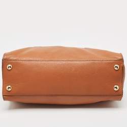 مملوكة مسبقًا حقيبة يد مايكل مايكل كورس هاميلتون ايست ويست جلد بنية متوسطة