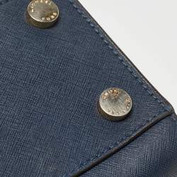 Pre Owned حقيبة مايكل مايكل كورس سلما متوسطة جلد أزرق كحلي