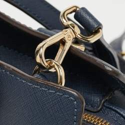 Pre Owned حقيبة مايكل مايكل كورس سلما متوسطة جلد أزرق كحلي