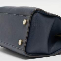 Pre Owned حقيبة مايكل مايكل كورس سلما متوسطة جلد أزرق كحلي