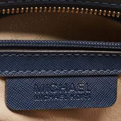 Pre Owned حقيبة مايكل مايكل كورس سلما متوسطة جلد أزرق كحلي