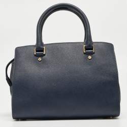 Pre Owned حقيبة مايكل مايكل كورس سلما متوسطة جلد أزرق كحلي