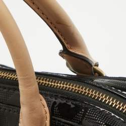 Pre Owned MICHAEL Michael Kors Black Signature Patent Leather Satchel