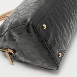 Pre Owned MICHAEL Michael Kors Black Signature Patent Leather Satchel