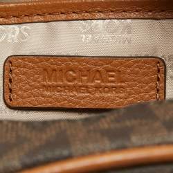 MICHAEL Michael Kors Brown Signature Coated Canvas Studded Abbey Backpack