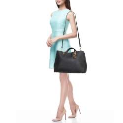 Pre Owned MICHAEL Michael Kors Black Saffiano Leather Large Cynthia Tote