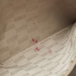 Pre Owned MICHAEL Michael Kors Navy Blue Leather Jet Set Tote