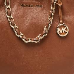 Pre Owned MICHAEL Michael Kors Brown Leather Chain Tote 