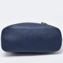 مملوكة مسبقًا حقيبة يد مايكل كورس جيت سيت ترافيل كبيرة جلد أزرق كحلي