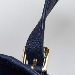 مملوكة مسبقًا حقيبة يد مايكل كورس جيت سيت ترافيل كبيرة جلد أزرق كحلي