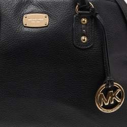 MICHAEL Michael Kors Black Leather Dome Satchel