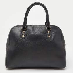 MICHAEL Michael Kors Black Leather Dome Satchel