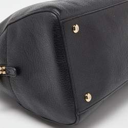 MICHAEL Michael Kors Black Leather Dome Satchel