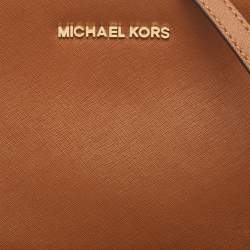 Pre Owned MICHAEL Michael Kors Brown Leather Medium Selma Crossbody Bag