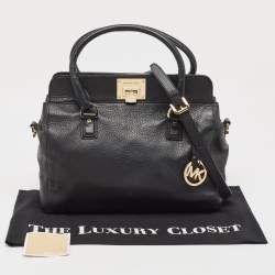 MICHAEL Michael Kors Black Leather Large Astrid Satchel