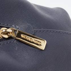 مملوكة مسبقًا Michael Michael Kors Navy Blue Saffiano Leather Small Savannah Satchel