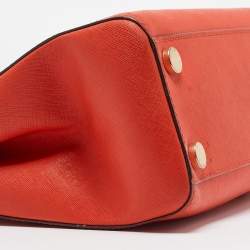 Michael Michael Kors Red Leather Small Sutton Tote