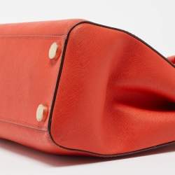 Michael Michael Kors Red Leather Small Sutton Tote