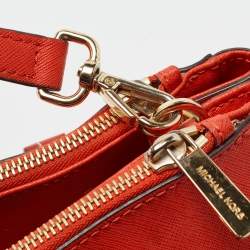 Michael Michael Kors Red Leather Small Sutton Tote