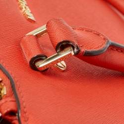 Michael Michael Kors Red Leather Small Sutton Tote