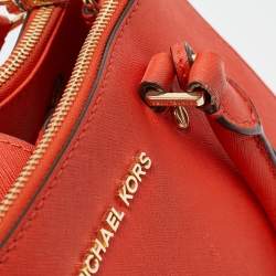 Michael Michael Kors Red Leather Small Sutton Tote