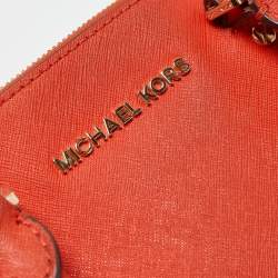 Michael Michael Kors Red Leather Small Sutton Tote
