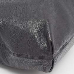 Pre Owned MICHAEL Michael Kors Black Leather Charm Tote