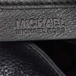 Pre Owned MICHAEL Michael Kors Black Leather Charm Tote