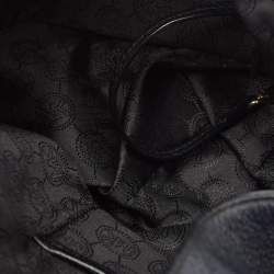 Pre Owned MICHAEL Michael Kors Black Leather Charm Tote