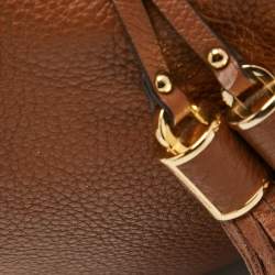 Pre Owned MICHAEL Michael Kors Brown Leather Camden Drawstring Hobo