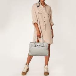 MICHAEL Michael Kors Grey Saffiano Leather Medium East West Dillon Tote