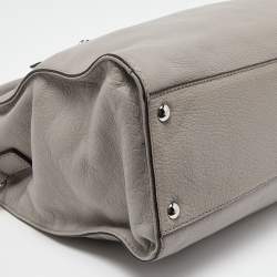 MICHAEL Michael Kors Grey Saffiano Leather Medium East West Dillon Tote