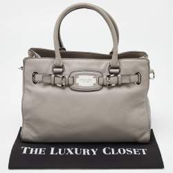 MICHAEL Michael Kors Grey Saffiano Leather Medium East West Dillon Tote